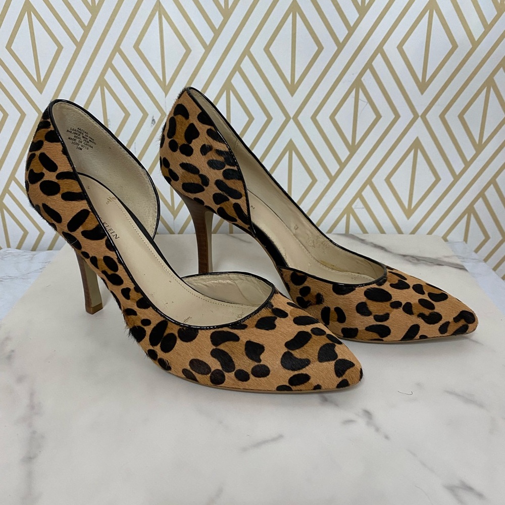 Anne Klein Leopard Print Pointed-Toe Heels